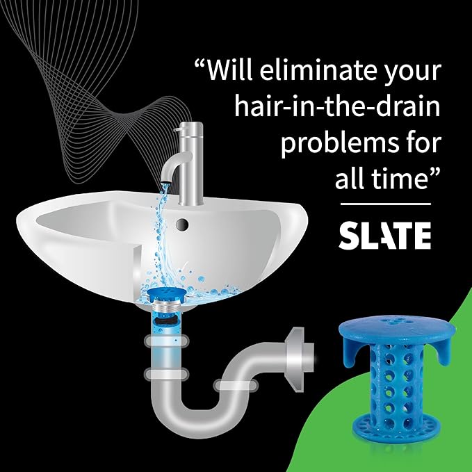SinkShroom The Revolutionary Sink Drain Protector Hair Catcher/Strainer/Snare, Blue