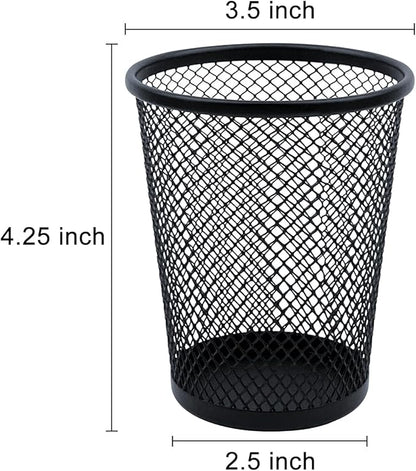 HSYMQ Desk Pencil Pen Holder, Wire Mesh Pen Cup Holder for Desk Organizer and Office Desk Accessories (6 Pack)