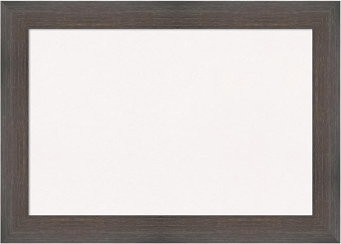 Amanti Art White Cork Board for Wall, 15x21 Vision Board with Brown Wood Frame, Small Corkboard Office Decor for Home Organization, Country Rustic Corkboard Pinboard to Display Items for Home