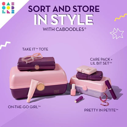 Caboodles Twilight Disco - On-The-go Girl Costmetic Organizer Make-up & Accessory Carry Case, Silver Shimmer