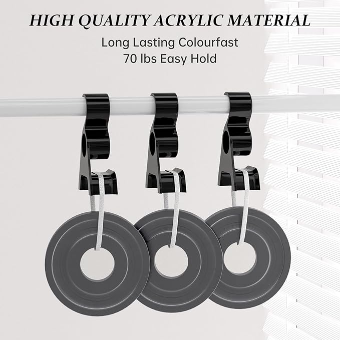 3-Pack Acrylic Purse Hangers for Closet Organization | Multi-Purpose Durable Hooks for Handbags, Scarves, Hats & Belts (Black)