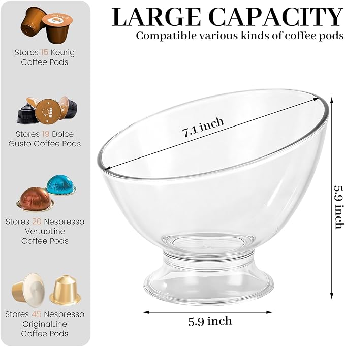 Coffee Pod Holder, Plastic Coffee Capsule Organizer
