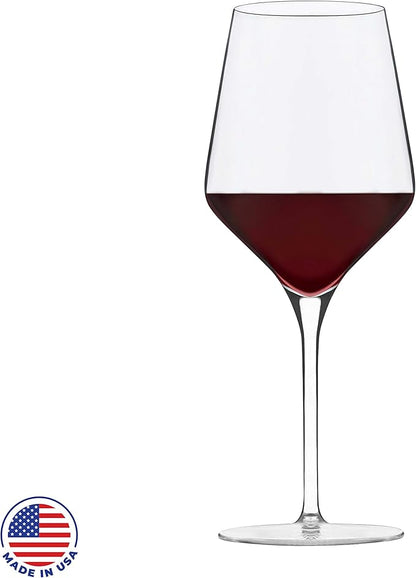 Libbey Signature All Purpose Wine Glasses, Stemmed, Modern Red and White Wine Glasses Set of 4, Elegant Wine Glass Gift Set for Weddings, Birthdays