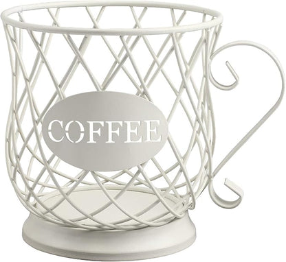 TreeLen White Medium Coffee Pod Capsule Storage Holder for 35 K Cups Capacity K Cup Holder K Cup Organizer