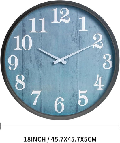 Large Outdoor Indoor Clock Waterproof,18 Inch Waterproof Oversized Wall Clocks,Silent Movement Battery Operated for Garden Patio Pool Room Office Decorative Gifts