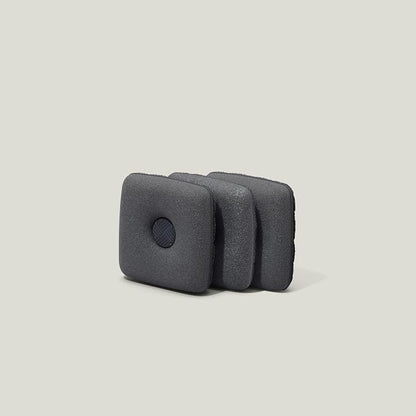Curio Home Goods Ionic Non-Scratch Dish Sponges with Magnetized Holder, Odor Resistant Synthetic Scrub Sponges, 3 Pack, Black