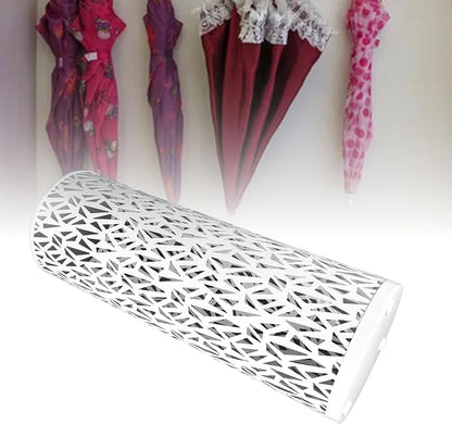 Umbrella Stand Rack, 5.91 * 16.54" Metal Hollowed Freestanding Cylinder Umbrella Holder Organizer Bin for Home Hotel Office Entryway