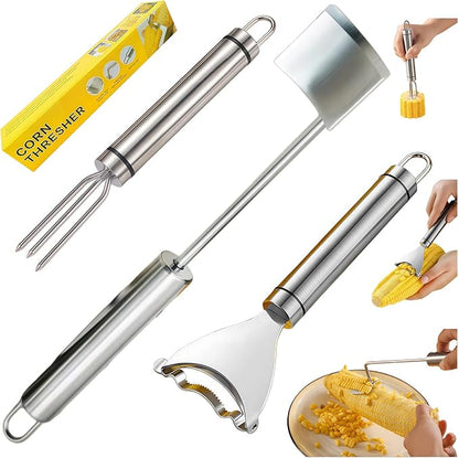 HKFALDRR (3Pcs) Corn Cob Peeler, Corn Stripper, Corn Holder, Corn Peeler for Corn on the Cob, Corn Cob Stripper Tool, Efficient Design Perfect for Dining Enthusiasts