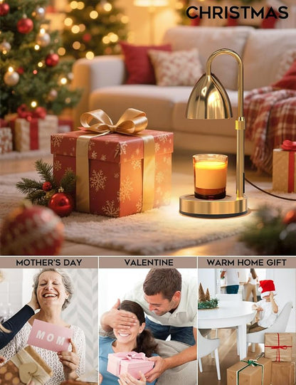 Candle Warmer Lamp with Timer Dimmable, Lamp Candle Warmer Birthday Gifts for Women, Black Adjustable Wax Melter Warmer for Jar Candles, House Warming Gift Home Decor