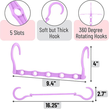Mr. Pen- Space Saving Hangers, 8 pcs, 360° Rotating Hooks, Magic Cascading Hanger Organizer with 5 Enclosed Slots, Closet Organizers and Storage for Clothes, College Dorm Room Essentials