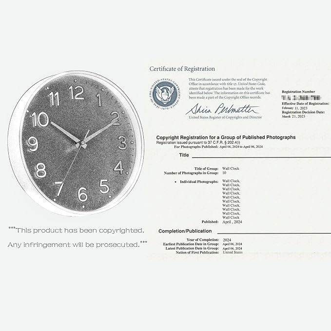 Roymnie Wall Clock Green, Silent Wall Clocks Battery Operated 8 Inch-Modern Non Ticking Analog Clock Decorative for Kitchen Office Bathroom Bedroom(Gold)
