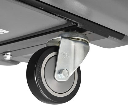 Global Industrial Standard Duty Plastic Tilt Truck 1/2 Cubic Yard Capacity 850 Lb. Capacity, Gray, Cart for Construction Commercial Industrial Transportation