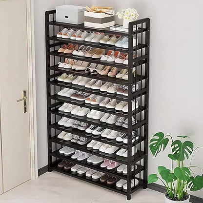 10 Tier Large Shoe Rack, Large Capacity Shoe Cabinet,50-55 Pairs Shoe Storage Organizer, Free Standing Shoe Rack,Entrance for Hallway Living Room (color5)