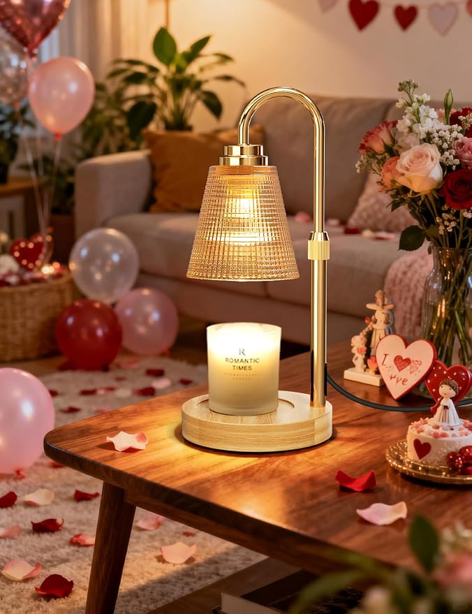 Candle Warmer Lamp with Timer Dimmable, Lamp Candle Warmer Birthday Gifts for Women, Black Adjustable Wax Melter Warmer for Jar Candles, House Warming Gift Home Decor