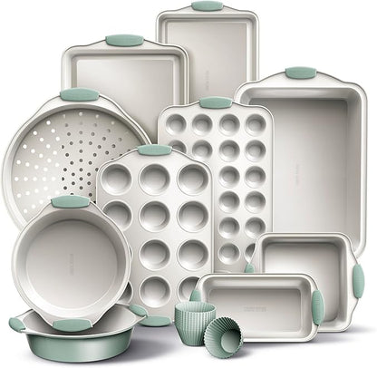 Country Kitchen Nonstick Stackable Bakeware Set - Durable, Easy Release Baking Set- 22 Pc. Includes Silicone Muffin Cups
