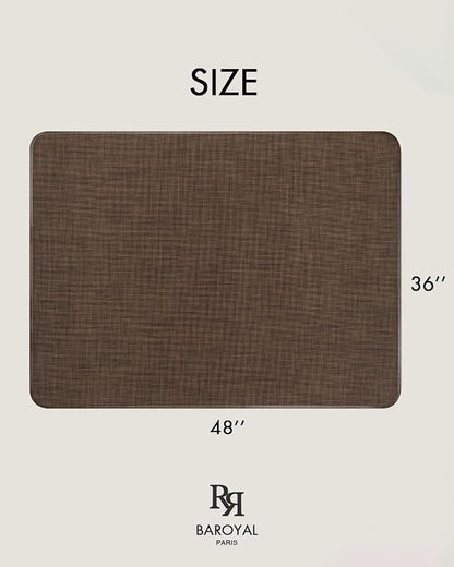 BARoyal Office Chair Mat for Hardwood Floor Under Desk Computer Rolling Chair Mat for Wood/Tile Floor Non-Slip Heavy Duty Desk Rug PVC Plastic Hard Floor Protector 36" x 48"(Coffee)