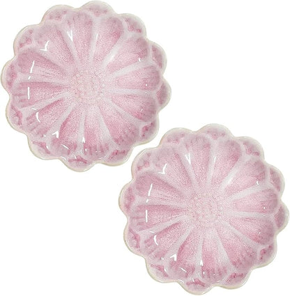 Lotus Ceramic Jewelry Tray, Small Trinket Jewelry Ring Holder Organizing Dish, for Parents Daughter Friends Sister, Birthday Gifts for Women, Pink
