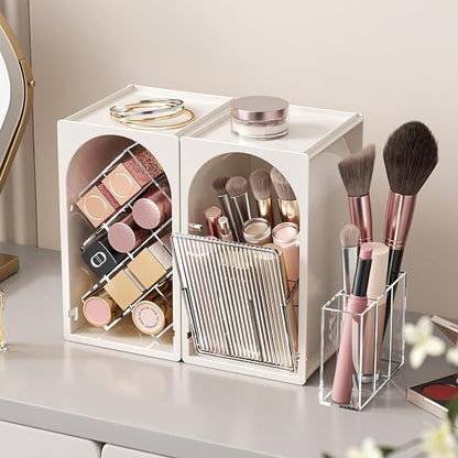 Modular Makeup Organizer, Clear Acrylic Cosmetic Storage Box with Drawer, Vanity Countertop Organizer for Makeup, Skincare and Beauty Accessories – Multiple Styles