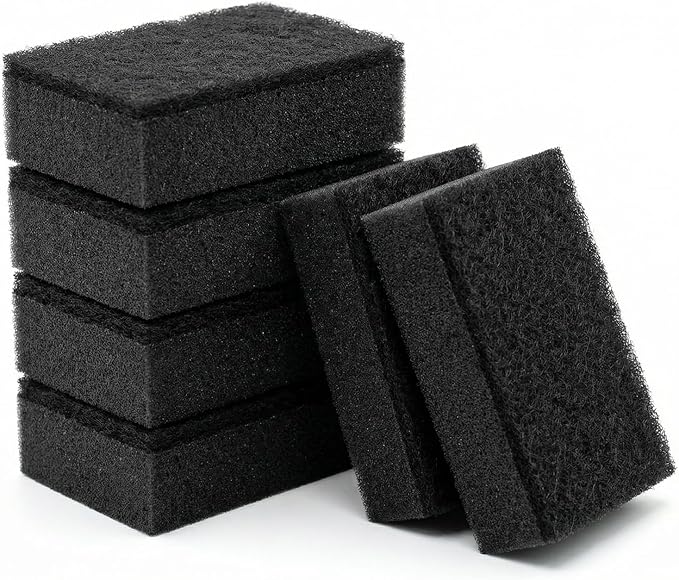 Taeku Natural Kitchen Sponge, 6 Pack Heavy Duty Scrub Cellulose Sponge Premium Multifunction Eco Friendly Cleaning Sponges for Dishes (Dark)