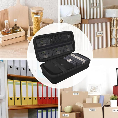 Label Printer Case Compatible with Brother P-Touch Cube Plus PT-P710BT Bluetooth Label Maker(Black Case)