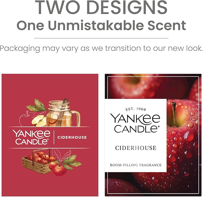 Yankee Candle Large Tumbler Scented Candle with up to 80 Hour Burn Time, Premium Plant Wax Blend for Consistent Burn, 20 oz Tumbler Candle with Room Filling Fragrance, Ciderhouse