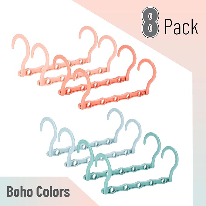 Mr. Pen- Space Saving Hangers, 8 pcs, 360° Rotating Hooks, Magic Cascading Hanger Organizer with 5 Enclosed Slots, Closet Organizers and Storage for Clothes, College Dorm Room Essentials