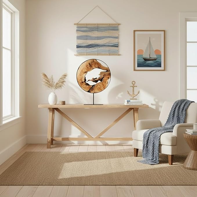 WELLAND Cedar Wood Sculpture, Natural Tabletop Decor Accent | Handcrafted Design, Unique Wood Grain, Organic Shape, One-of-a-Kind Character, Statement Piece