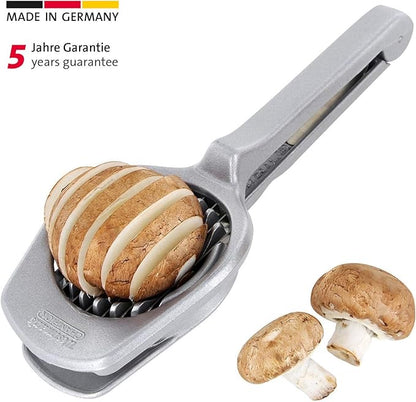 Westmark Mushroom & Egg Slicer – Heavy-Duty Aluminum Cutter with 7 Stainless Steel Blades for Even Slices, Multi-Purpose Food Slicer for Mushrooms, Eggs, Strawberries & Kiwi, Kitchen Essentials