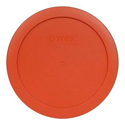 Pyrex 7201-PC Round 4 Cup Storage Lid for Glass Bowls (2, Pumpkin Orange)