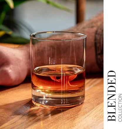 Krosno Whisky Sour Tumbler Glasses Old Fashioned Bourbon Cognac Brandy | Set of 6 | 10.1 oz | Blended Collection | Perfect for cocktails, drinks, water, juice, scotch, irish liquor, whisky