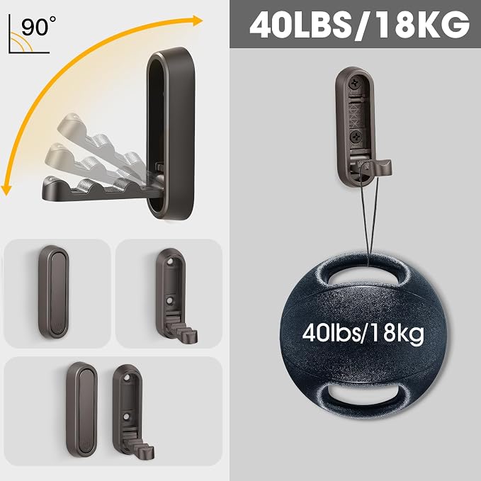 Dntorx Folding Coat Hooks, 2 Pcs Foldable Grey Wall Hooks Heavy Duty Foldable Hook Bathroom Towel Hooks Robe Hooks Wall Mounted for Hanging Coat Towels Clothes Hat Bags Keys