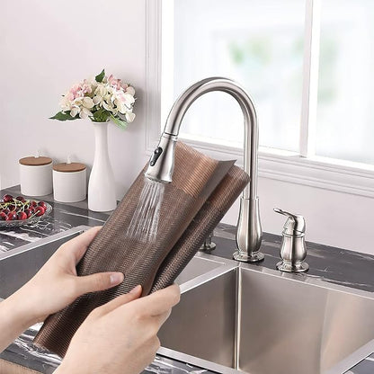 Aofmee Placemats Set of 4, Heat Resistant Place Mats, Washable Durable PVC Table Mats, Woven Vinyl Plastic Placemats for Dining Table, Non-Slip Stain Resistant Kitchen Table Placemats, Easy to Clean