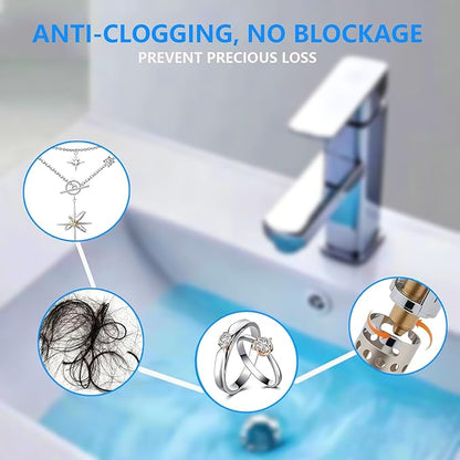 Upgraded Bathroom Sink Stopper Drain Strainer for 1.1-1.45 Inch,Universal Pop Up Stopper with Removable Stainless Steel Filter Basket Hair Catcher,Brass Bounce Core for US Universal