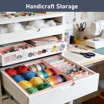DIMJ Drawer Organizer Clothes - 30 Pack Baby Dresser Organizer for Nursery Closet Organization, Fabric Drawer Organizer Bins for Underwears Socks Bras, Foldable Storage Dividers for Bedroom