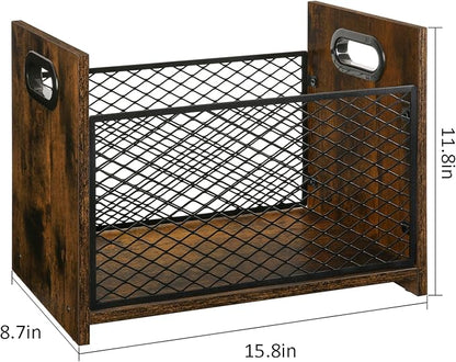 YINMIT Magazine Holder, Magazine Rack for Desktop and Home Office, Farmhouse File Storage Basket for Letters, Magazines, Books, Newspapers (Large)