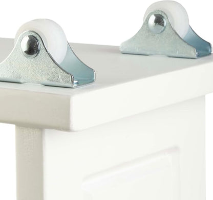 Lavish Home 3-Tier Slim Rolling Storage Cart - 25” x 5.7” Narrow Rolling Cart with Handle and Wheels for Bathroom, Laundry Room, and Kitchen Organization - Pull-Out Home Organizers (White)