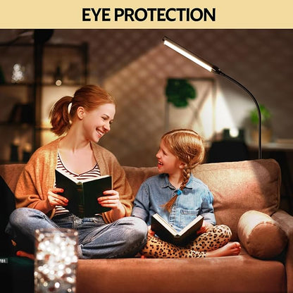 LED Floor Lamp, Reading Lamps Adjustable Stepless Colors & Brightness Standing Lamp, Nail Tech Lamp, Lash Light for Eyelash