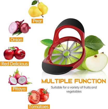 Supercenter Apple Cutter, Apple Corer and Slicer - 4.72 Inch Apple Slicer | Stainless Steel Apple Corer Tool with 12 Super Sharp Blades, lightweight Apple Slicer and Corer with Anti-slip Handle