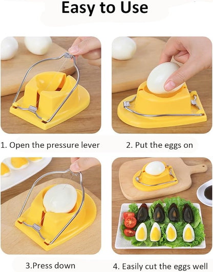 MXY Egg Slicer for Hard Boiled Eggs, Deviled Eggs, Pickled Eggs Cut Eggs in Half Stainless Steel Wire Egg Cutter Kitchen Chopper Tool With a Spare Accessory Suitable for Home, Restaurant