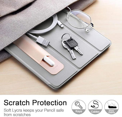 ESR Pencil Holder Compatible with Pencil (2nd/1st Generation) & Pencil (USB-C), Elastic Pocket, Stylus Pens Protected and Safe, Pouch Adhesive Sleeve Attached to Case for Stylus Pens, Rose Gold