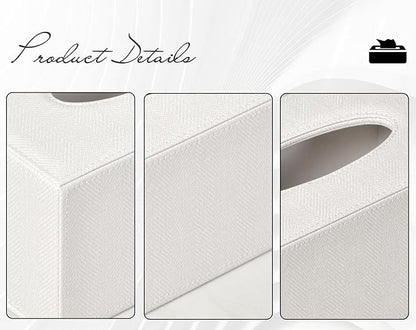 Colylan Tissue Box Cover Rectangular Tissue Box Holder for Bathroom (Beige)