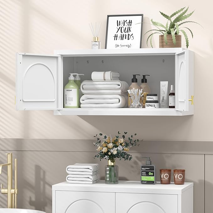 Wall Upper Storage Cabinet,Metal Bathroom Wall Mounted Cabinet,15 Inch Storage Cabinet for Basement,Livingroom Home Office