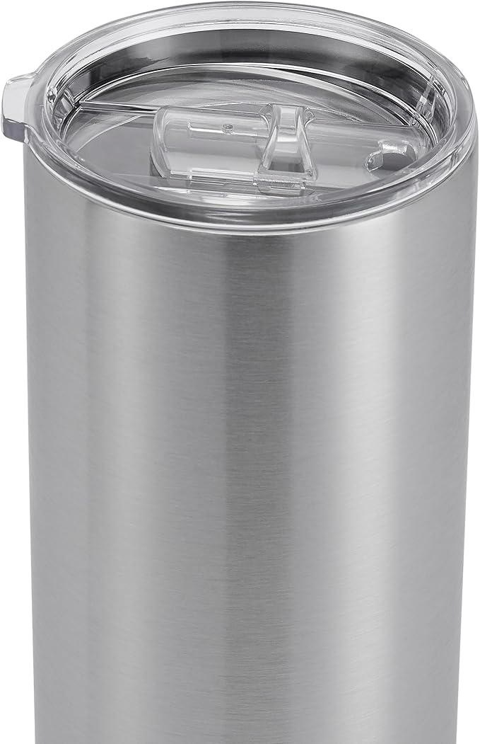 makerflo 20 oz Thick Stainless Steel Tumbler Pack of 25 with Lid & Straw | Craft-Ready for DIY Gifts & Personalization (Sublimation, Epoxy, UV DTF, Vinyl, and Laser Engraving)
