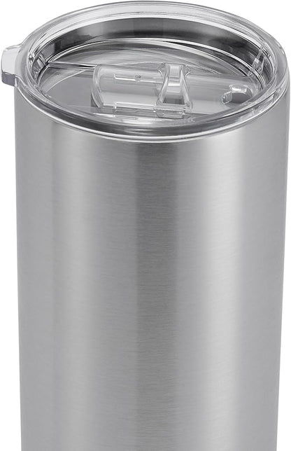 makerflo 20 oz Thick Stainless Steel Tumbler Pack of 25 with Lid & Straw | Craft-Ready for DIY Gifts & Personalization (Sublimation, Epoxy, UV DTF, Vinyl, and Laser Engraving)