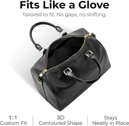 Handbag Organizer Insert for Lv Speedy Bandoulière 30, Custom Fit Inside Premium Matte Black Lightweight WaterResistant Purse Insert with Cup Holder Accessories