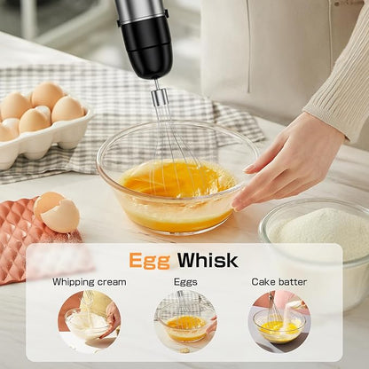 Turelar Immersion Blender Handheld 1100W - 3 in 1 Hand Blenders Set with Trigger Speed Control Emulsion Stick with Whisk and Milk Frother, Emulsifier for Kitchen for Soup, Smoothie, Puree