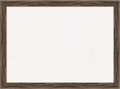 Amanti Art White Cork Board for Wall, 23x31 Vision Board with Brown Wood Frame, Medium Corkboard Office Decor for Home Organization, Rustic Farmhouse Corkboard Pinboard to display items for home