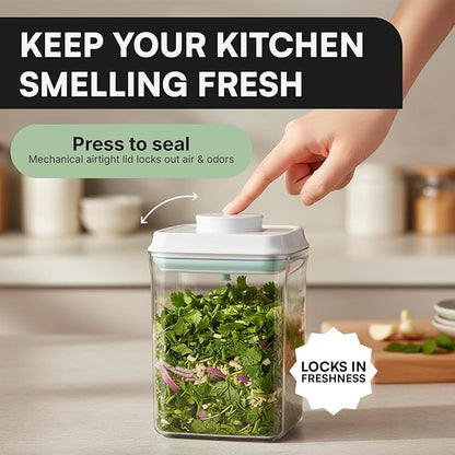 Bop Top | Airtight Meal Prep Containers with Lids | Food Storage Container Sets | Snack and Overnight Oats Fridge Organizer | Pantry and Kitchen Organization