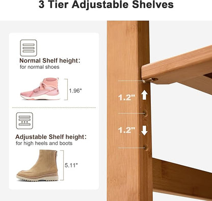 Shoe Rack Bench with Cushion 39.4“, Shoe Rack for Front Door Entrance, Shoe Bench with Storage for Entryway Hallway Bedroom Living Room