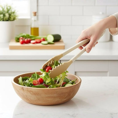 NAZANIN 11-Inch 3-in-1 Silicone Kitchen Tongs: Converts to Slotted Spoon & Spatula | BPA-Free Pacifier-Grade, Food-Grade Utensil | Locking Stainless Steel Grip for Cooking, BBQ, and Serving